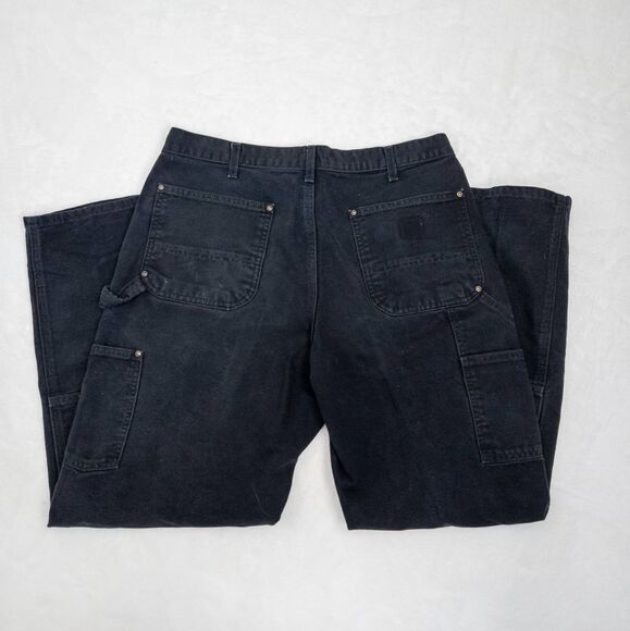 Carhartt Carpenter Pants - Black Double Knee - Rugged Durable Workwear - 34x29 - Picture 2 of 8